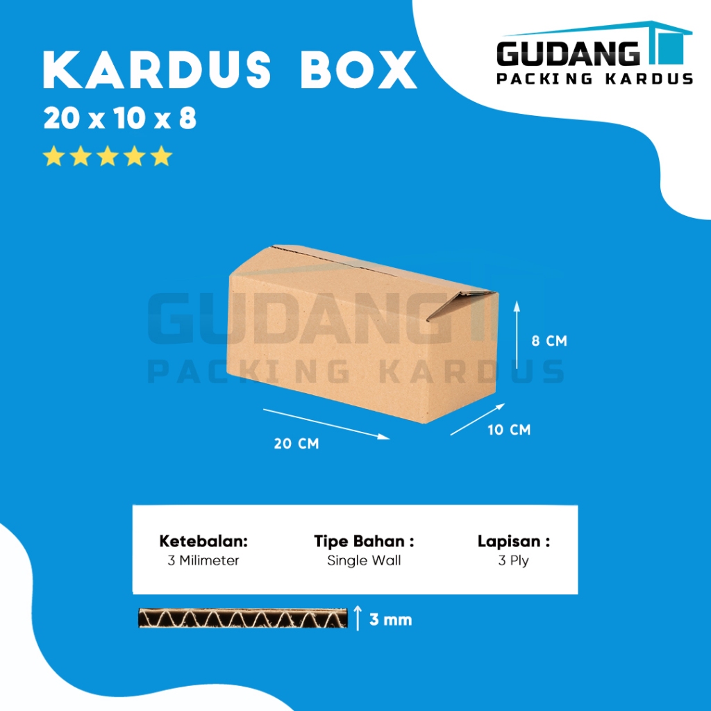 

Packing Kardus Karton Box Pindahan 20cm x 10cm x 8cm Box Polos