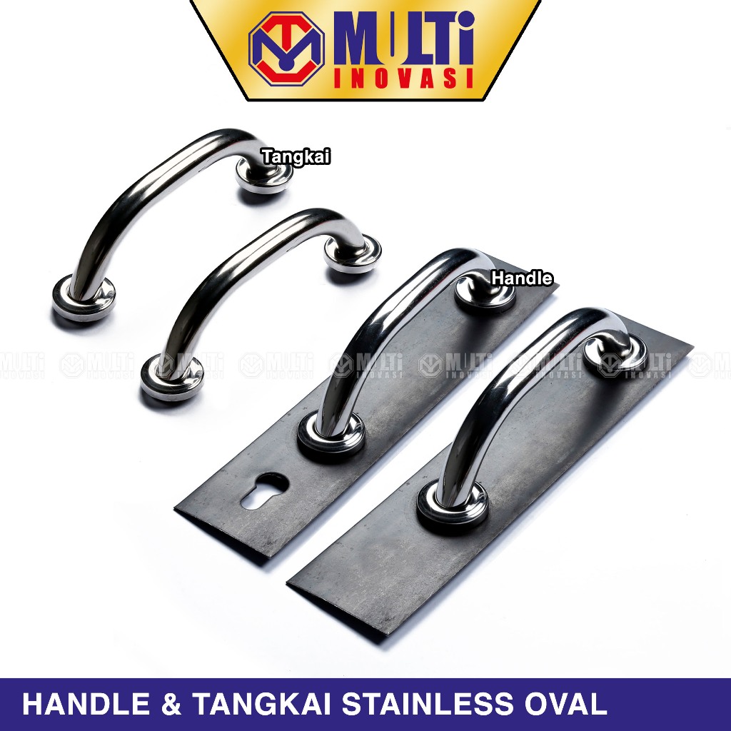 Handle Handel Tangkai Pintu Folding Gate Stainless Oval