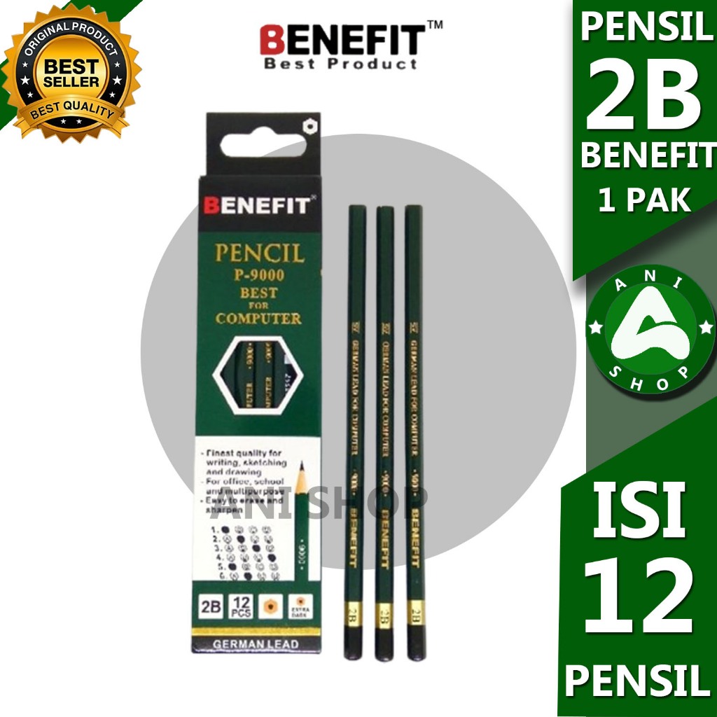 

PENSIL BENEFIT P - 9000 2B 1 PACK ISI 12 PCS ANI SHOPP