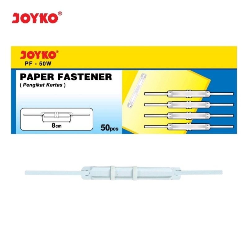 

JOYKO Paper Fastener Acco Pengikat Kertas PF-50W Putih 1 Box isi 50