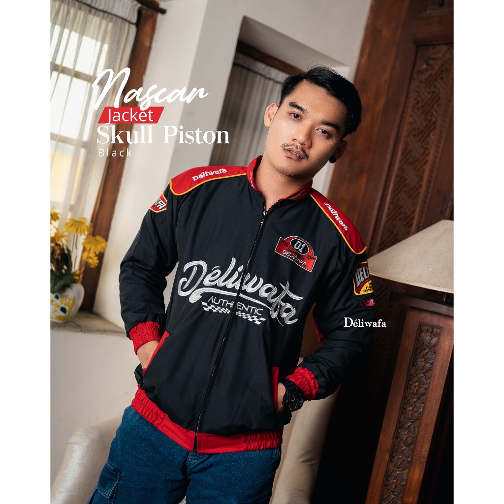 Original Deliwafa Nascar Jacket Skull Piston