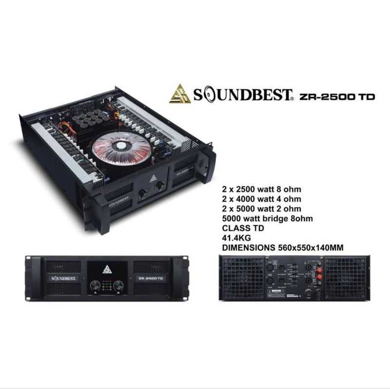 Power Soundbest ZR 2500 TD Original Amplifier Class TD