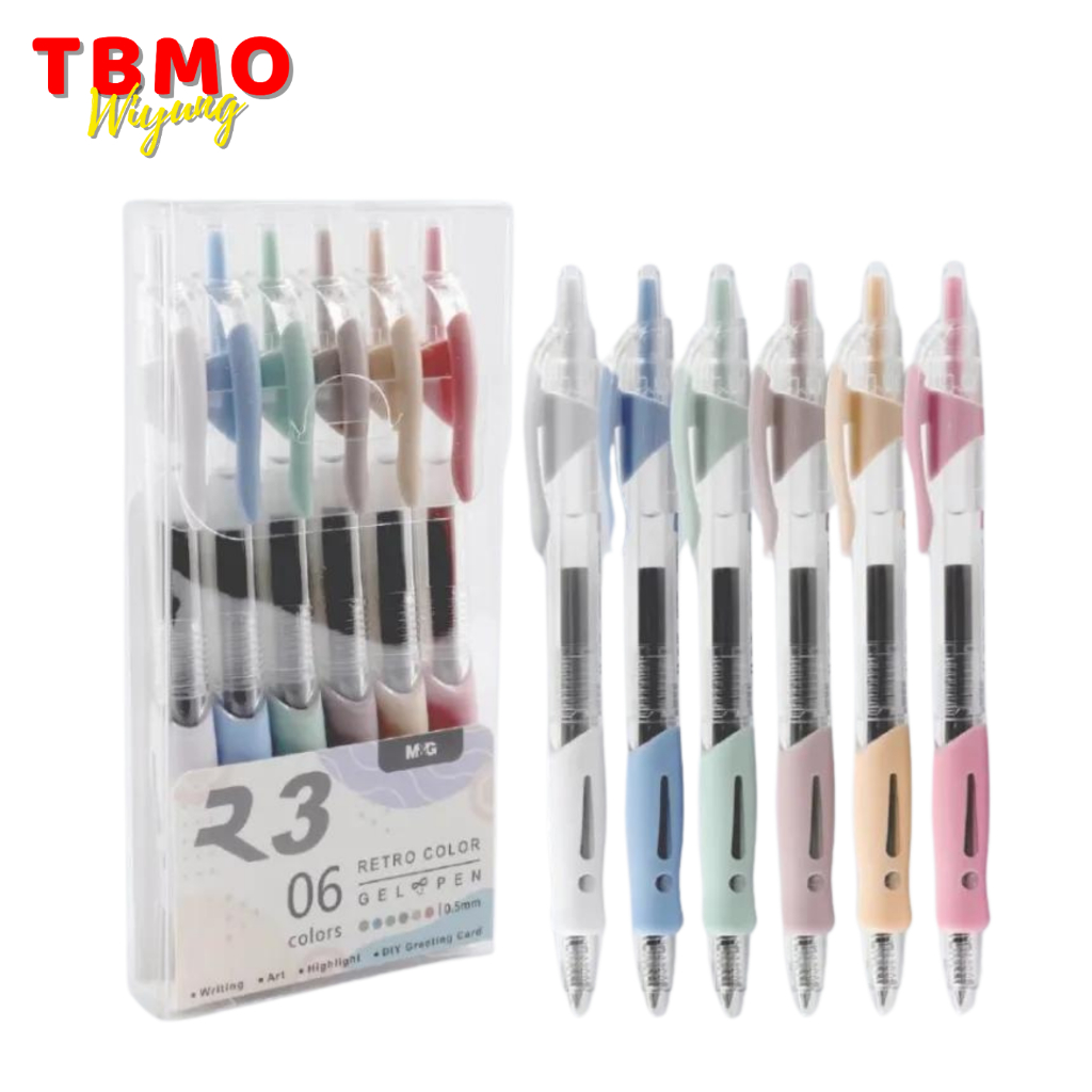 

TBMO M&G Bolpen Gel / Pulpen Gel Retro 0.5 Set Isi 6 Warna - AGP023R4
