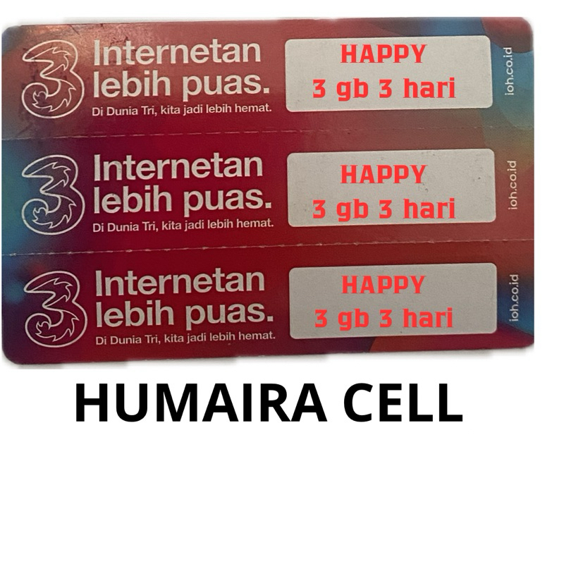 VOCER TRI DATA HAPPY 3GB 3HARI NASIONAL