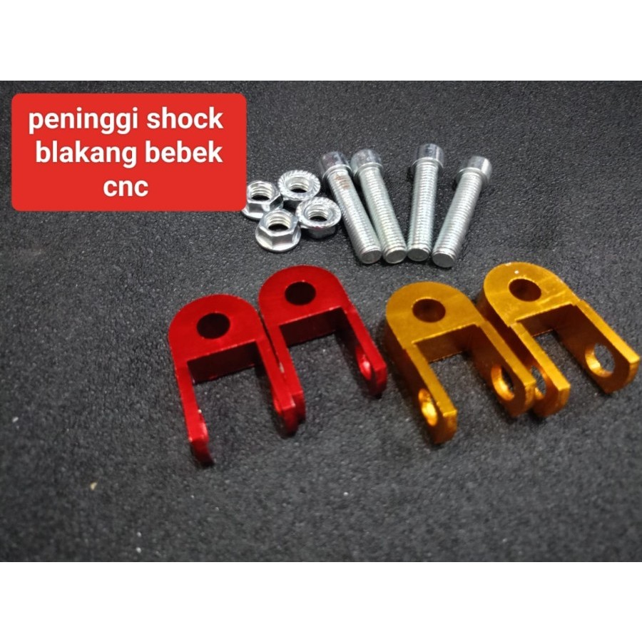 peninggi shock belakang bebek besi cnc