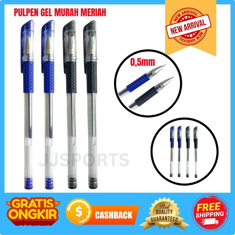 

Pulpen Gel 0.5mm Alat Tulis Kantor / Pulpen Gel Perlengkapan Sekolah Tinta Hitam dan Biru