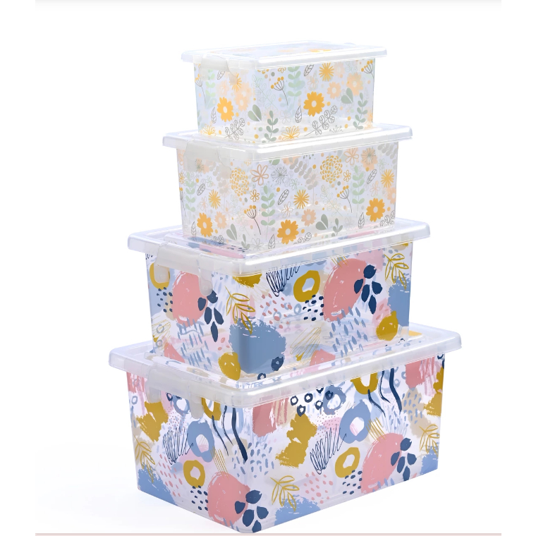 BOX CONTAINER BENING PLASTIK TRANSPARANT BESAR KOTAK SERBAGUNA PENYIMPANAN PLASTIK 3.8L