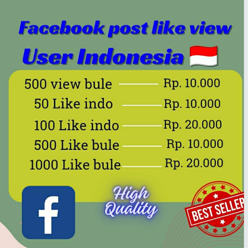 FACEBOOK POST LIKE VIEW VIDEO INDONESIA USER