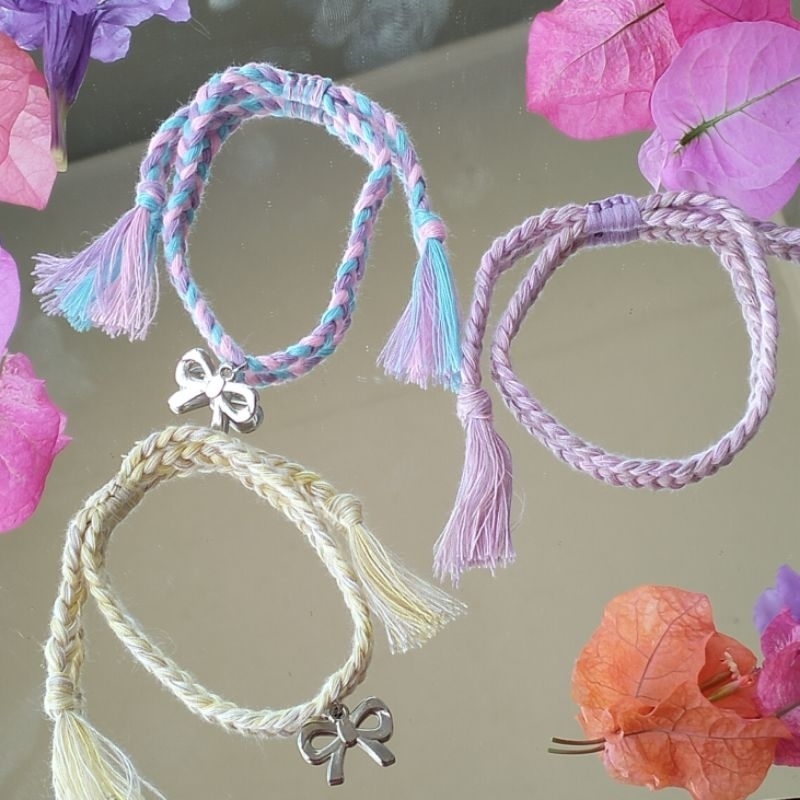 Gelang benang| Gelang tali 3 kepang