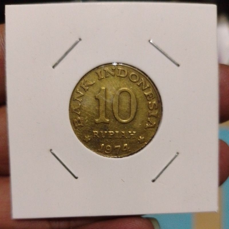 10 rupiah Tabanas kuning 1974