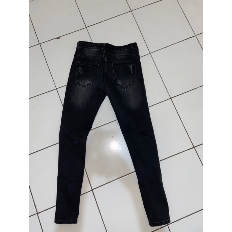 Rucas Shadow Black Bikers Jeans