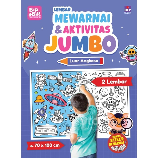 Gramedia - Lembar Mewarnai & Aktivitas Jumbo: Luar Angkasa Bip