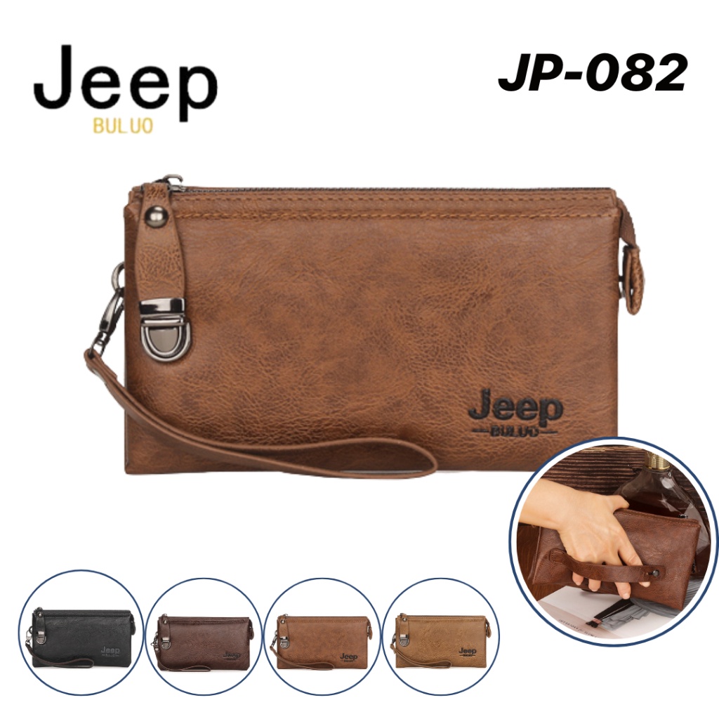 BIG SALE JP82  HANDBAG PRIA WANITA TAS TANGAN JEEP PREMIUM KULIT DOMPET CLUTCH LEATHER HAND BAG DIST