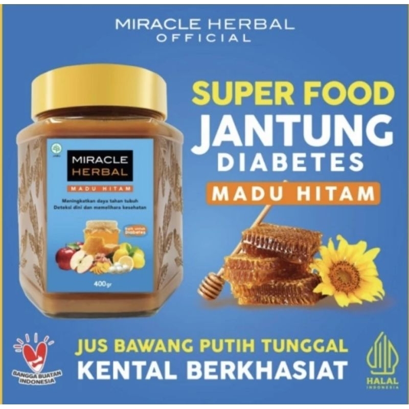 

Miracle Herbal Madu Hitam Murni Isi 400 ml By Power Mix