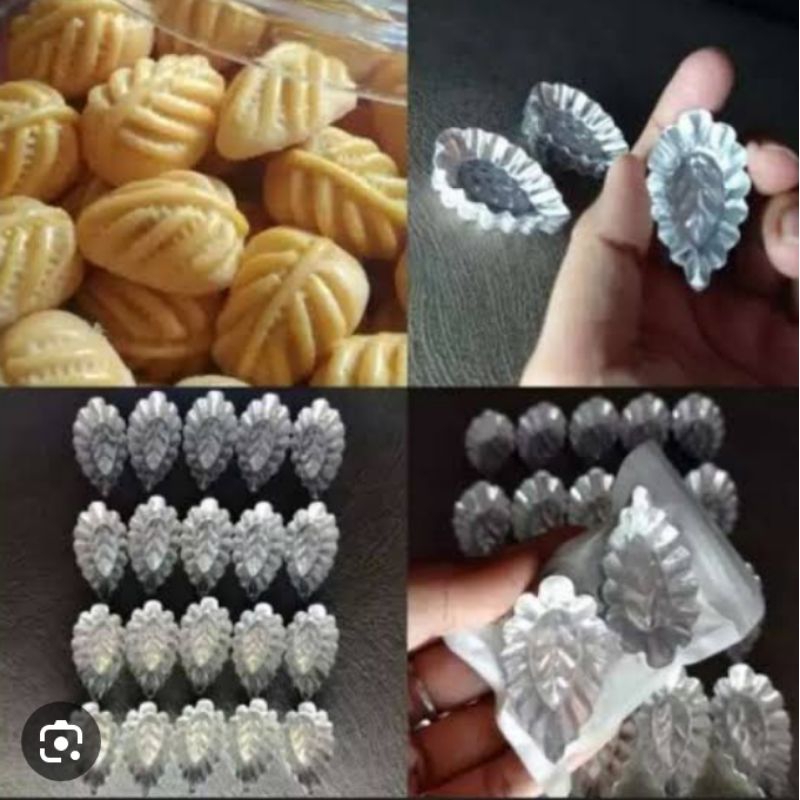 cetakan nastar daun/cetakan nastar/cetakan nastar daun alumunium isi 40 pcs