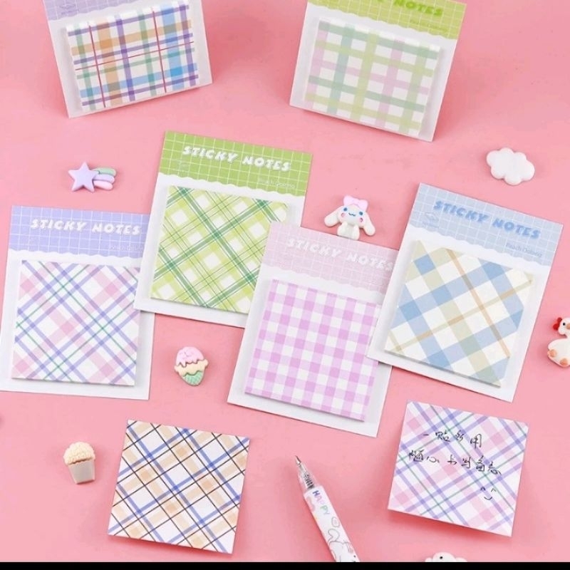 

30 lembar Stickynote Garis grid manis