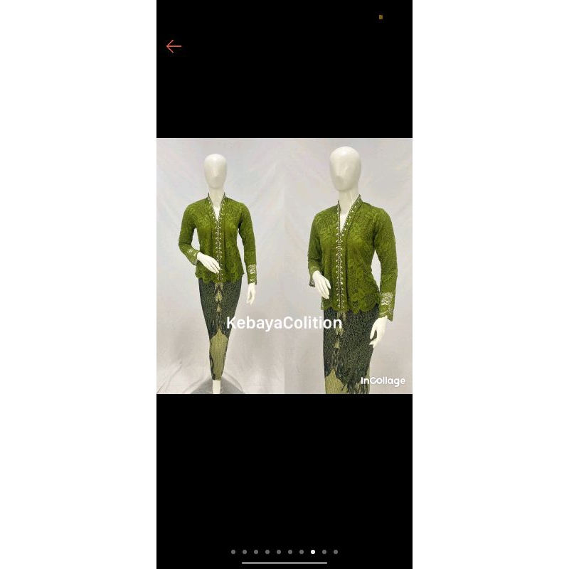 Kebaya Encim Army (preloved)