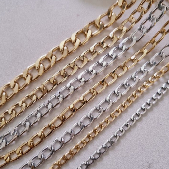 Model Baru Meteran NK Rantai Titanium Stainless Steel Rantai Kalung Meteran Anti Karat