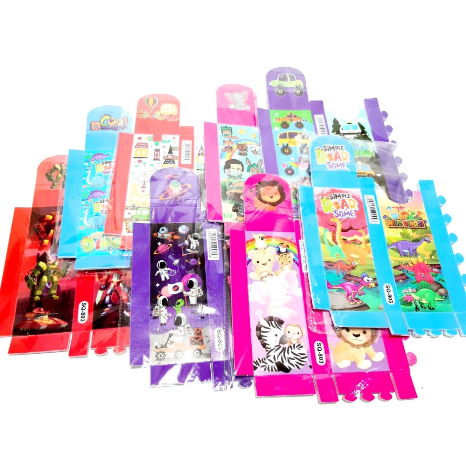 

Ready stock 1Packs 12pcs Kotak Pensil Mika Rakit 2XX3cm karakter Kantong plastik