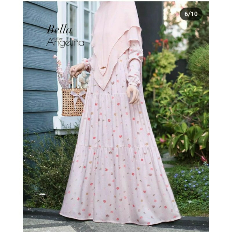 ‼SIAP KIRIM‼ Gamis Bella Dazzling Pale Blush By Atelier Angelina