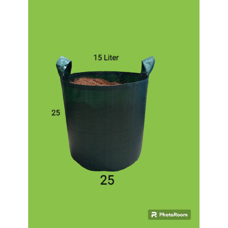 PLANTER BAG 15 LITER HIJAU SILINDER