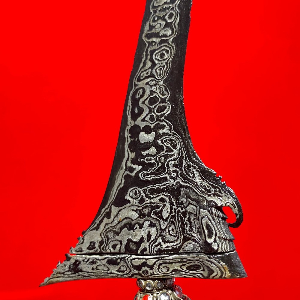 Keris Sempono Pamor Tritik Sepuh Kuno Asli Tangguh Banjaransari Bersertifikat Lolos Pameran