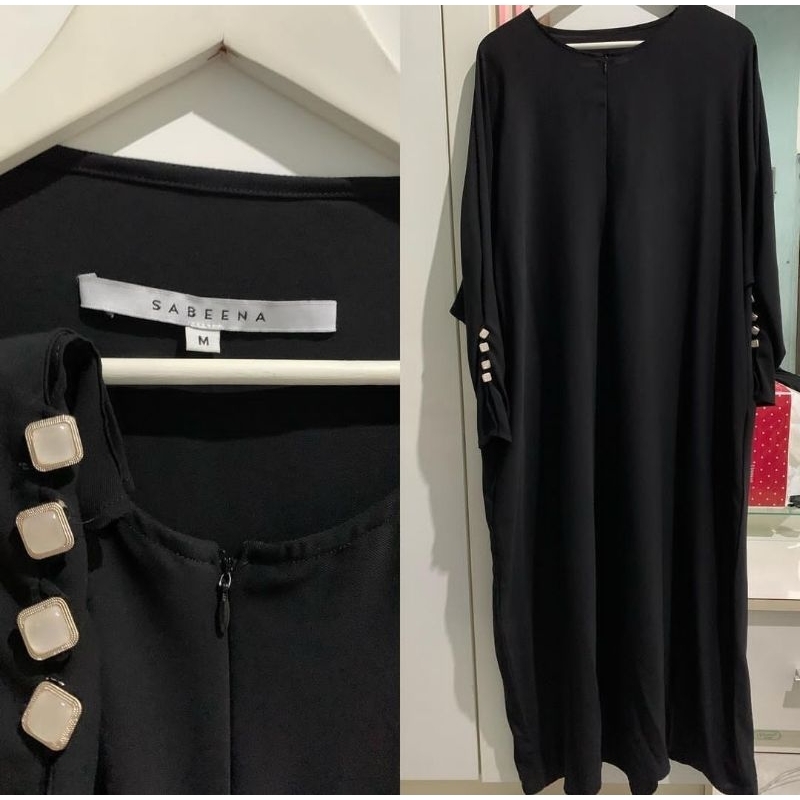 PL zahra dress by beenaism eks sabeena black mina M