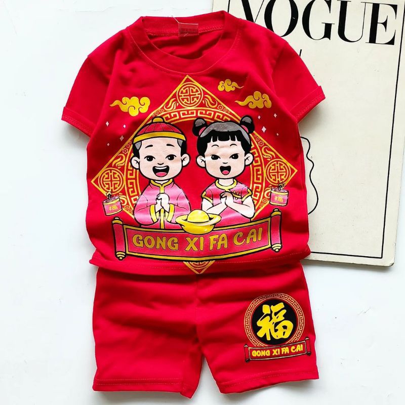 BAJU IMLEK ANAK COWOK CEWEK SETELAN GONG XI FATCAI