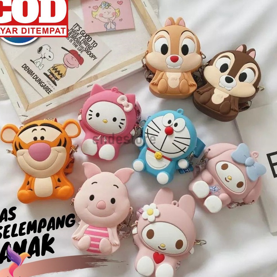 Paling Murah Tas Boneka Anak Cewek Selempang Kecil Perempuan TK SD Dompet Anak Karakter Lucu EN 195