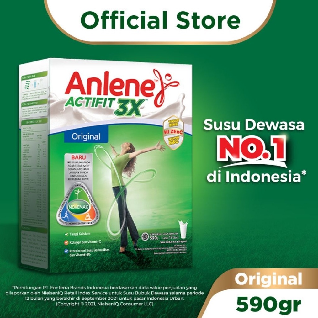 

PROMO HARI INI Anlene Actifit 3X Susu Bubuk Dewasa Original 59g Nutrisi Tinggi Kalsium Untuk Tulang Sendi dan Otot