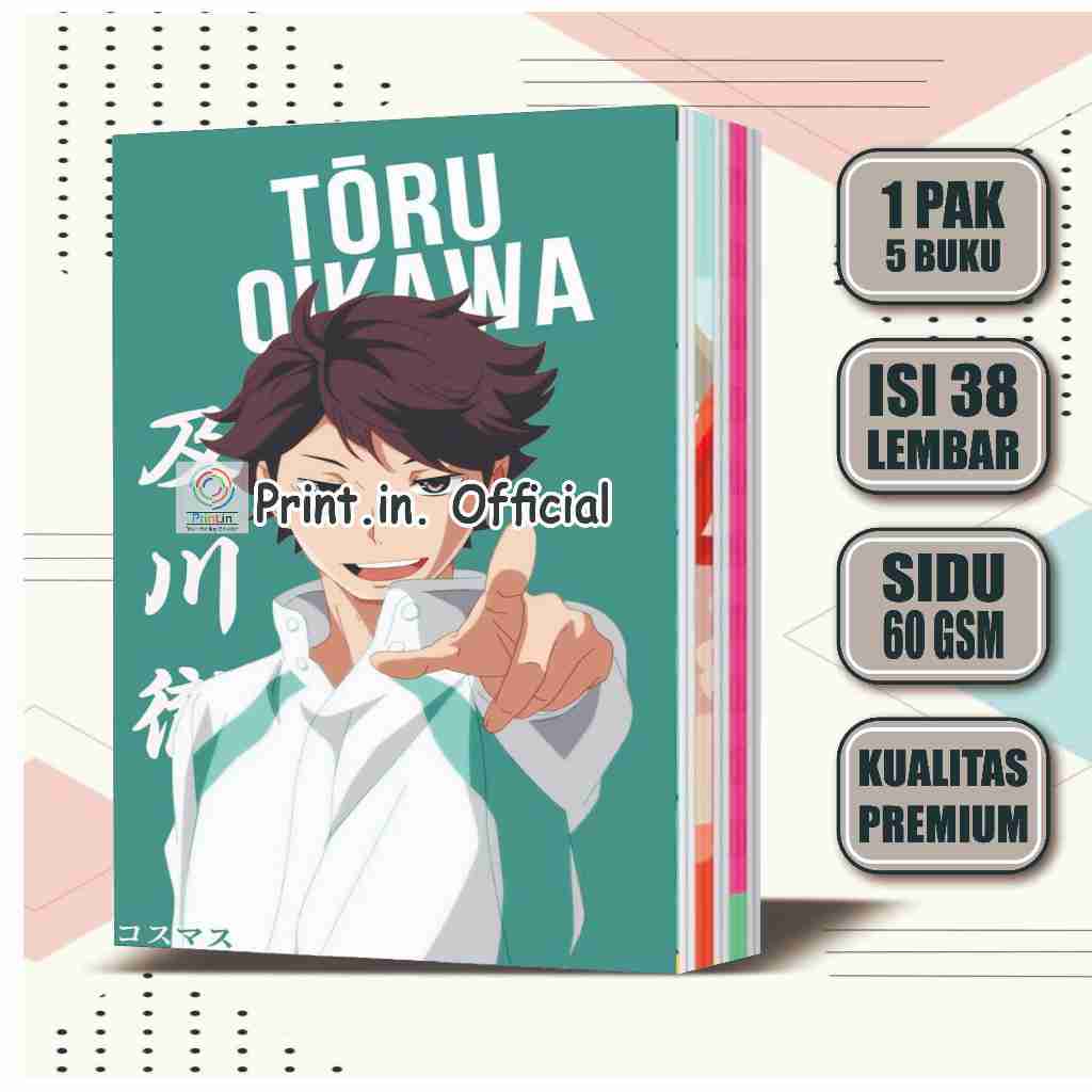 

Buku Tulis Custom Haikyu Aoba Johsai Team 38 Lembar / Buku Tulis Sekolah