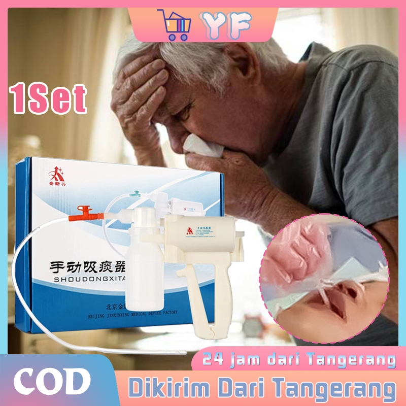 1Set Suction Dahak Manual Alat Penyedot Dahak Dewasa Lansia Alat Sedot Dahak