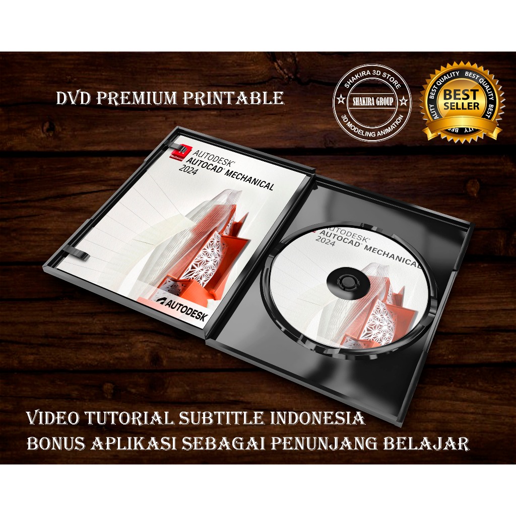 DVD AutoCAD Mechanical 2024 Video Tutorial Mastering SUBTITLE BAHASA INDONESIA