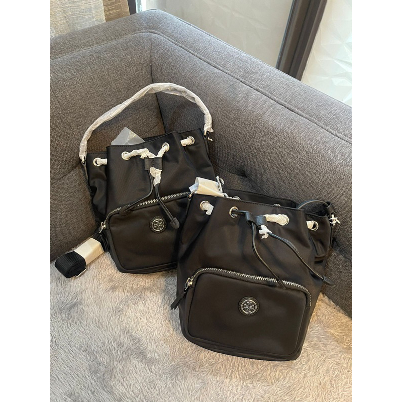 Tory Burch Virginia Bucket Bag  Black