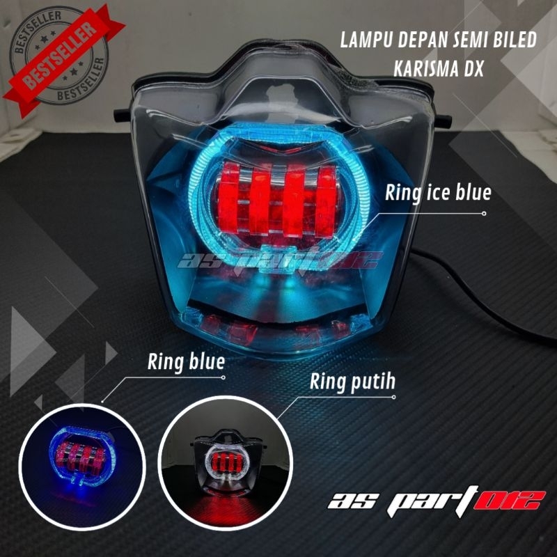 REFLEKTOR LAMPU DEPAN KARISMA DX  DAYMAKER SEMI BILED PROJIE / LAMPU DEPAN KARISMA DAYMAKER LAMPU DE