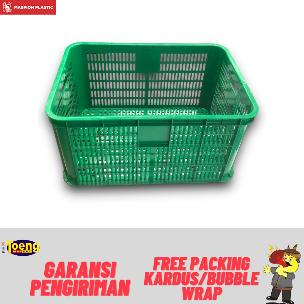 KERANJANG INDUSTRI 61X43X33LUBANG MP / KRAT PLASTIK / KERANJANG SERBAGUNA MASPION