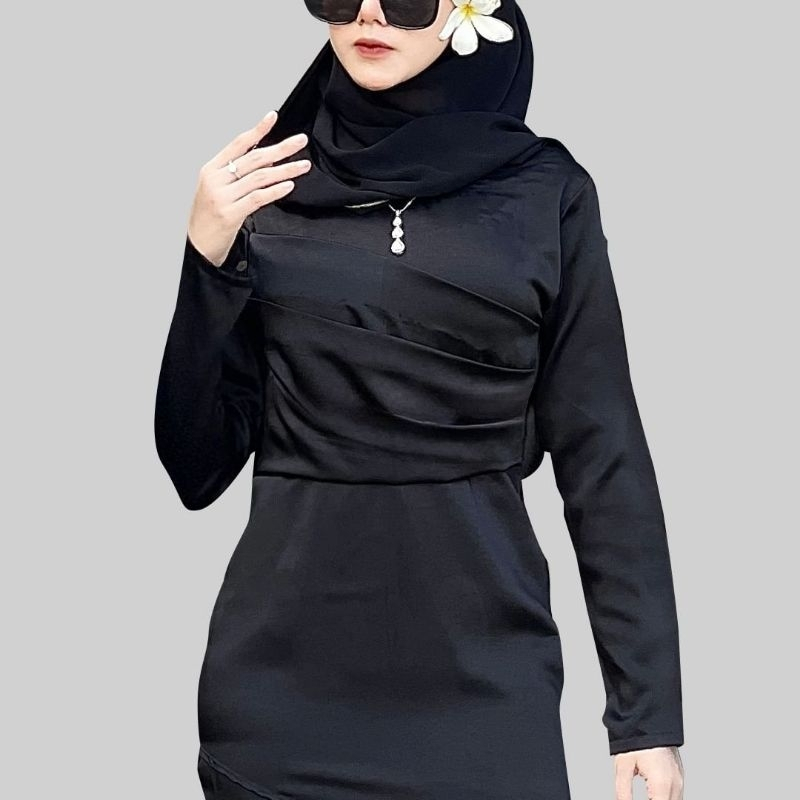 Arabella Dress | Dress Kondangan polos premium satin silk