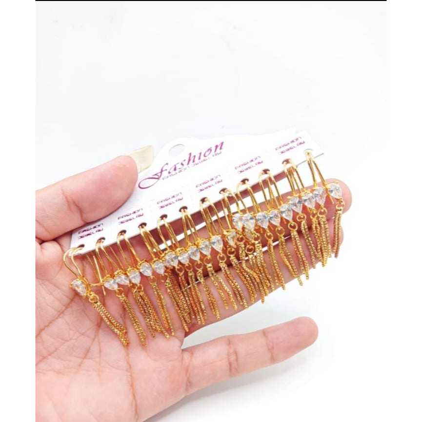 Anting Emas Jurai Gold 2 Model Realpict Berlapis Emas 24 Karat Asli Perhiasan Perempuan