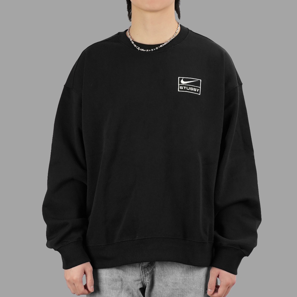 Nike x Stussy Wash Black Fleece Crewneck