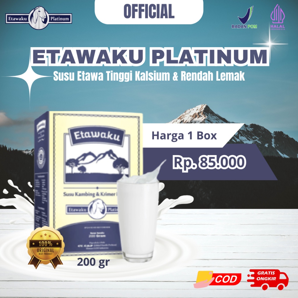 

Promo Hari Ini Etawaku platinum susu kambing etawa original 1 box murah