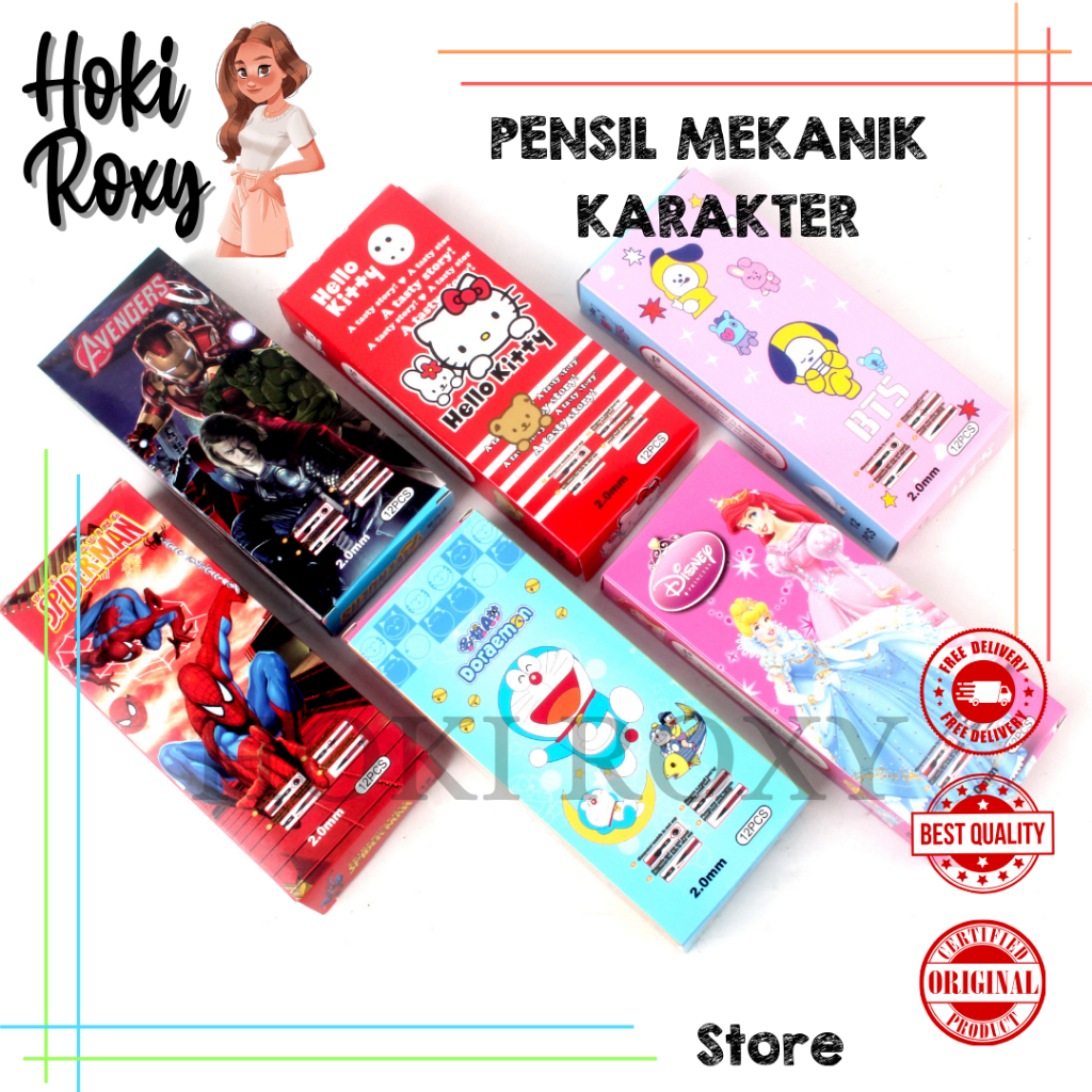 

Pensil Mekanik Fancy 2.0mm / Pensil Isi Karakter Pencil Cetek