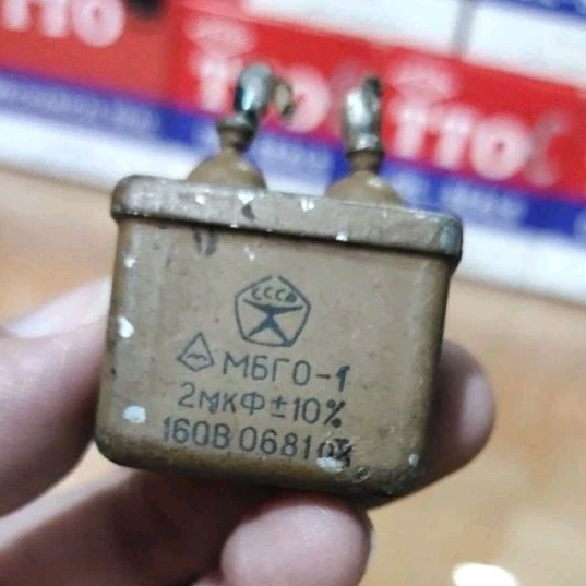 Langka Unik Antik ℹ️ 1 PCs Oil Capacitor Kotak Solder NICO 2 uF MFD ±10% ✓ 160 v volt 0.16 kV⚡ Kapas