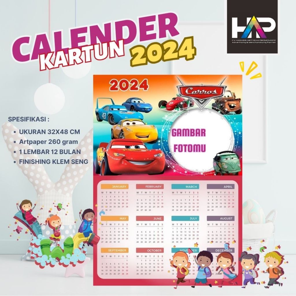 

KALENDER 2025 | CALENDER CUSTOM KARAKTER KARTUN CARS