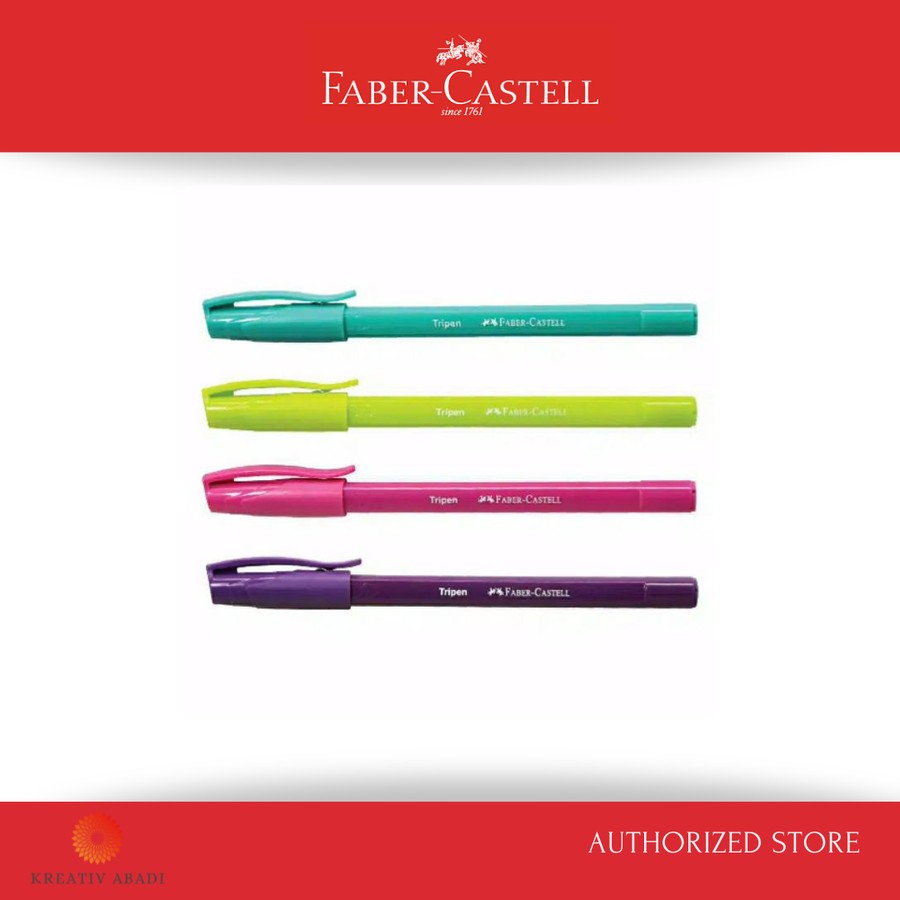 

Faber-Castell Ballpoint Pen Tripen Set 4 in Pouch