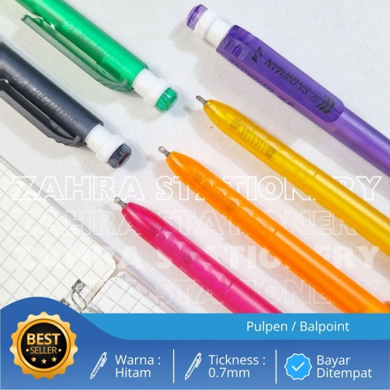 

Snowman V7 Pulpen / Ballpoint Semi-Gel Tinta Hitam Tip 0.7mm