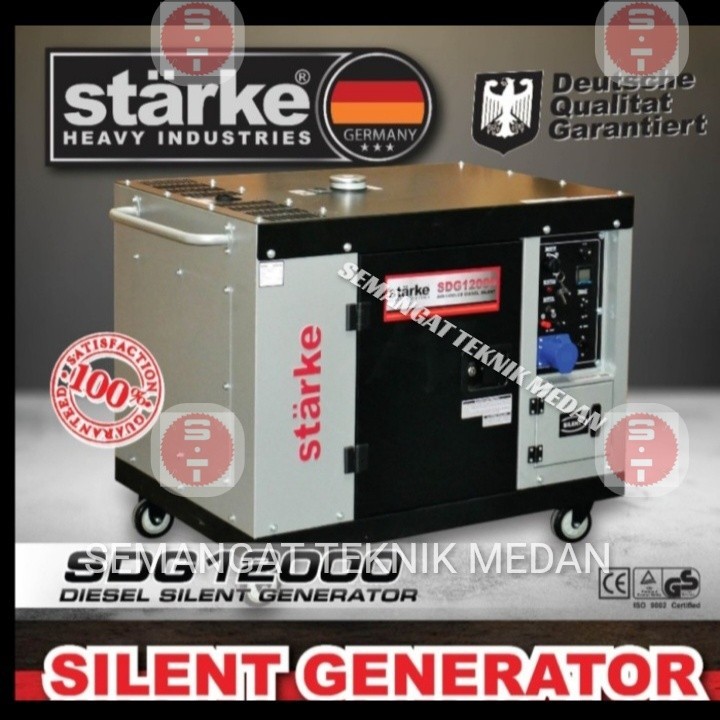 SDG12000 GENSET GENERATOR LISTRIK DIESEL SILENT SOLAR 9000 WATT STARKE