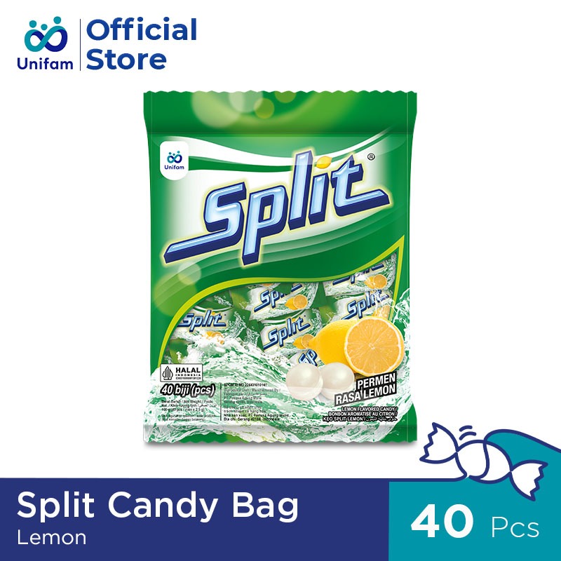 

Split Permen Soda Lemon Bag - Soda Candy 1 Bag (Isi 40Pcs) @2.5 Gram - Lemon