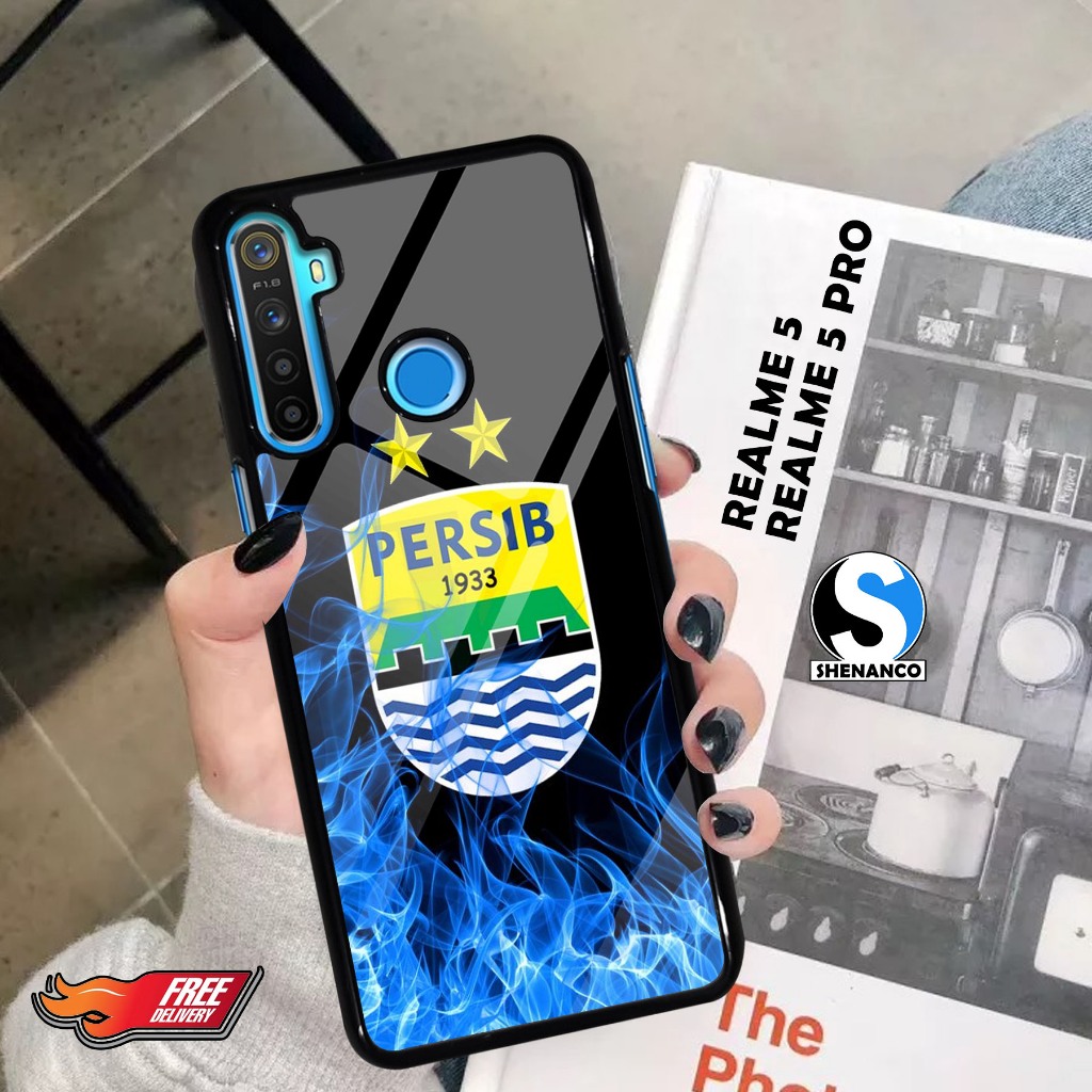 [COD]Case Realme 5 5 Pro Casing Hp Motif Aesthetic Gambar Logo Persib Persija Wallpapers Custom Desa