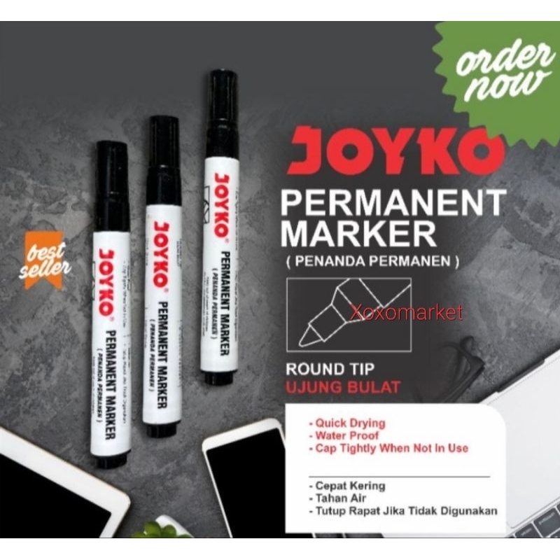 

Spidol Permanent Joyko / Permanent Marker / Spidol PM-17 Permanen Round Tip - 1 Pcs