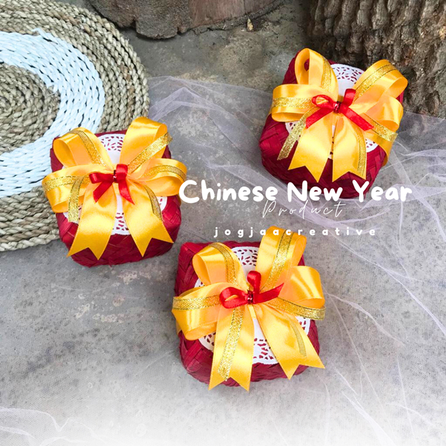 BESEK WARNA MINI 10 x 10 cm PITA | SPESIAL IMLEK | besek jogja | besek hias | souvenir | hampers